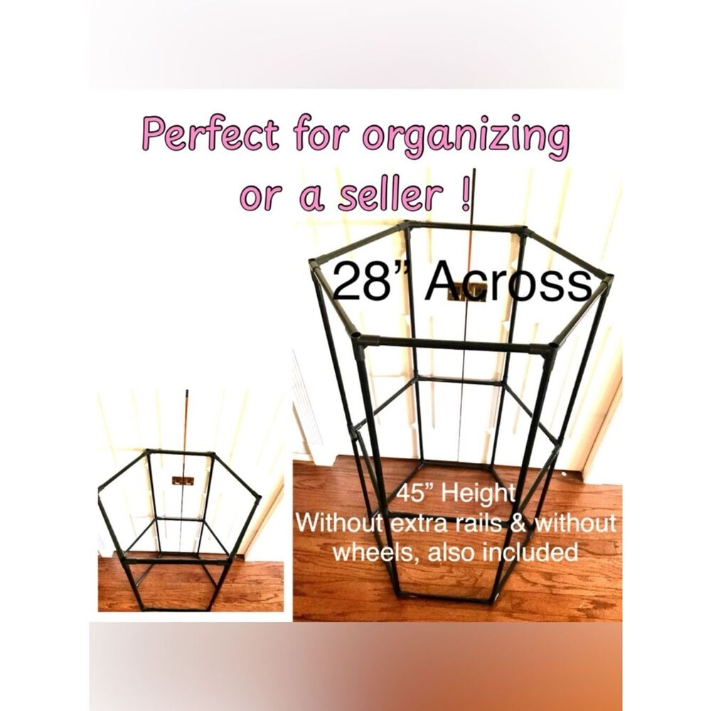 NWOT Black Clothing Organizer With Measurements - Converts to 3 Levels High